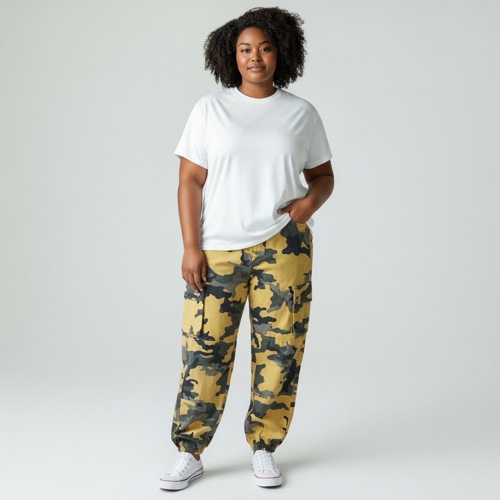 Urban Heritage - Yellow Green Cargo Pants - S